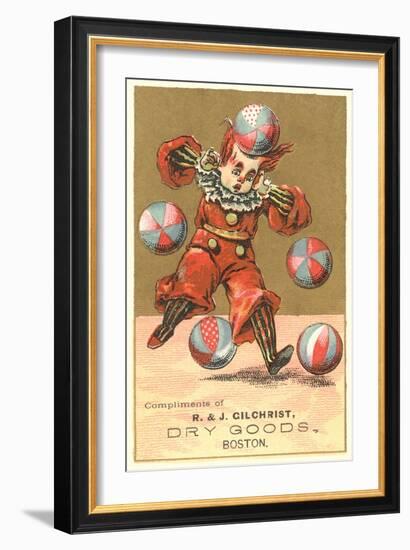 Boy Clown with Balls-null-Framed Art Print