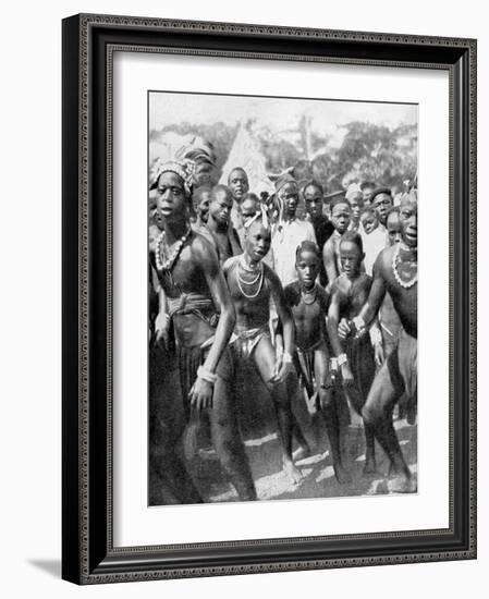 Boy Dancers Dressed as Girls, the Yafouba Tribe, West Africa, 1936-null-Framed Giclee Print