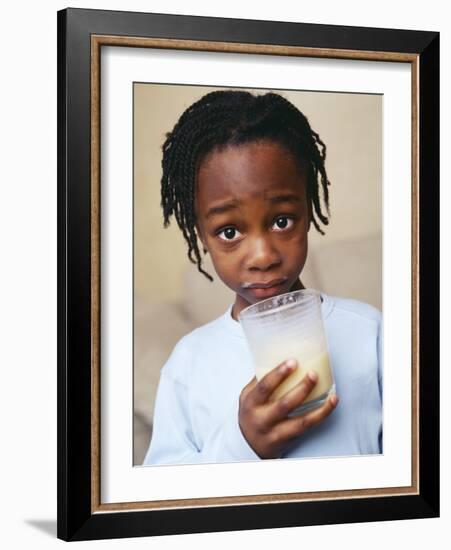 Boy Drinking Milk-Ian Boddy-Framed Photographic Print