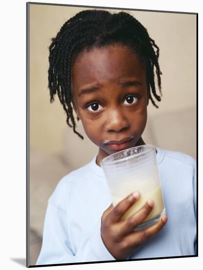 Boy Drinking Milk-Ian Boddy-Mounted Photographic Print