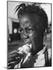 Boy Eating Ice Cream at the Kentucky State Fair-Ed Clark-Mounted Photographic Print