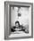 Boy Eating Spaghetti under Picture of His Brother Who Died During Invasion of Sicily-null-Framed Photographic Print