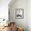 Boy Eating Spaghetti under Picture of His Brother Who Died During Invasion of Sicily-null-Framed Photographic Print displayed on a wall