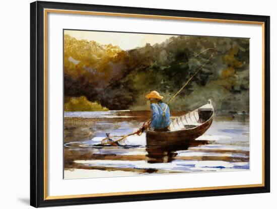 Boy Fishing, 1892-Winslow Homer-Framed Art Print