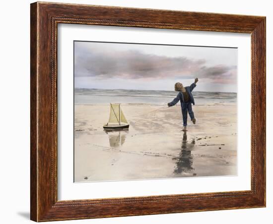 Boy, Fishing-Nora Hernandez-Framed Giclee Print