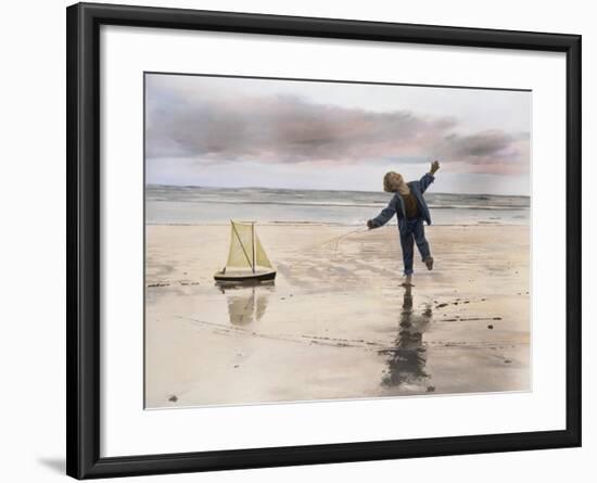 Boy, Fishing-Nora Hernandez-Framed Giclee Print