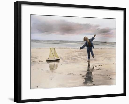 Boy, Fishing-Nora Hernandez-Framed Giclee Print