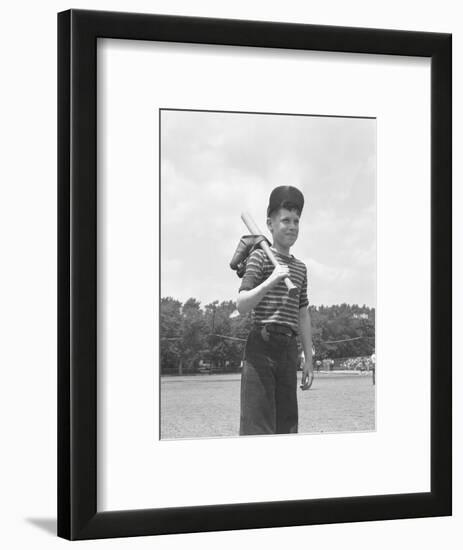 Boy Holding a Baseball Bat-Bettmann-Framed Photographic Print