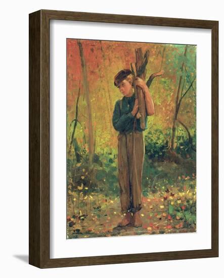 Boy Holding Logs, 1873-Winslow Homer-Framed Giclee Print