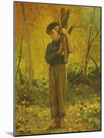 Boy Holding Logs, 1873-Winslow Homer-Mounted Giclee Print
