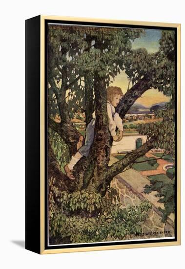 Boy in a Tree, 1905-Jessie Willcox-Smith-Framed Premier Image Canvas