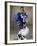 Boy in an Oversized Football Uniform Holding a Helmet-null-Framed Photographic Print