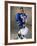 Boy in an Oversized Football Uniform Holding a Helmet-null-Framed Photographic Print