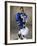 Boy in an Oversized Football Uniform Holding a Helmet-null-Framed Photographic Print