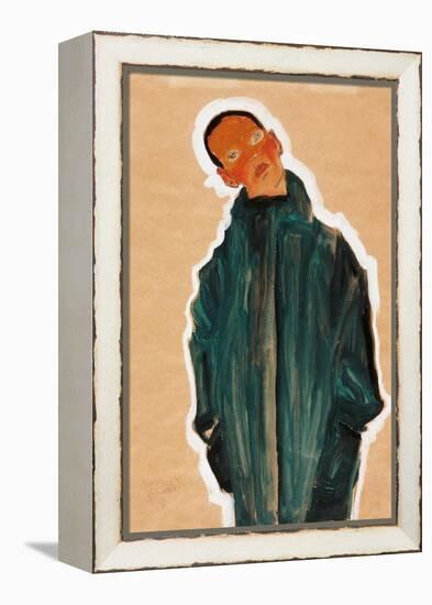 Boy in Green Coat, 1910-Egon Schiele-Framed Premier Image Canvas