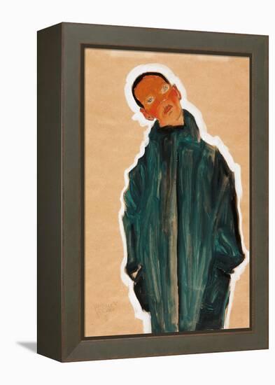 Boy in Green Coat, 1910-Egon Schiele-Framed Premier Image Canvas