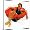 "Boy in Inner Tube,"August 1, 1936-Eugene Iverd-Mounted Giclee Print