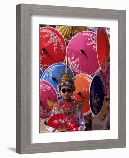 Boy in Shan Costume at Handicraft Festival, Chiang Mai, Thailand, Southeast Asia-Alain Evrard-Framed Photographic Print