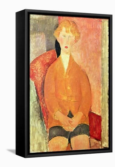 Boy in Shorts, C.1918-Amedeo Modigliani-Framed Premier Image Canvas