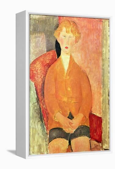 Boy in Shorts, C.1918-Amedeo Modigliani-Framed Premier Image Canvas