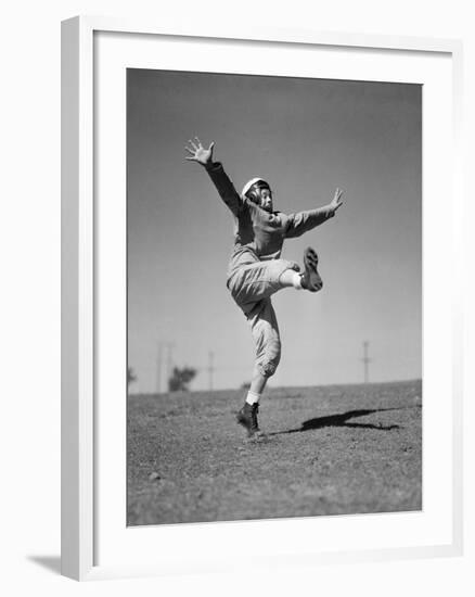 Boy Kicking a Football-Bettmann-Framed Photographic Print