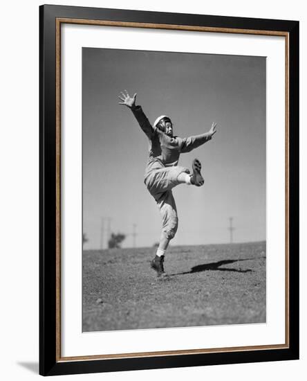 Boy Kicking a Football-Bettmann-Framed Photographic Print