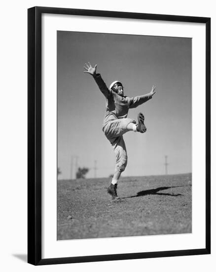 Boy Kicking a Football-Bettmann-Framed Photographic Print