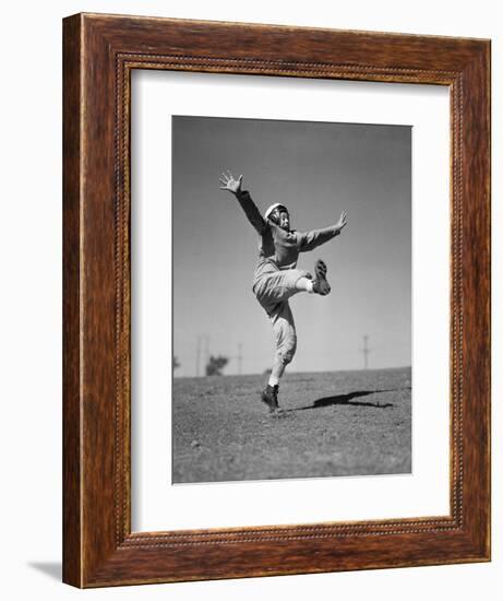 Boy Kicking a Football-Bettmann-Framed Photographic Print