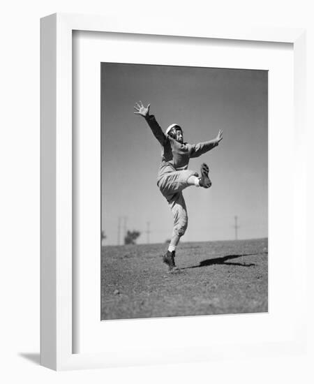 Boy Kicking a Football-Bettmann-Framed Photographic Print