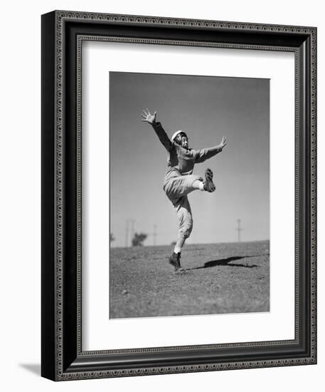 Boy Kicking a Football-Bettmann-Framed Photographic Print