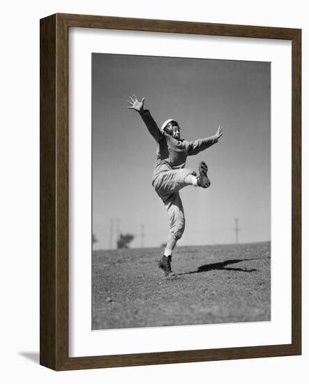 Boy Kicking a Football-Bettmann-Framed Photographic Print