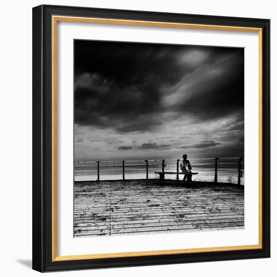 Boy Lost in Thought-Rory Garforth-Framed Photographic Print