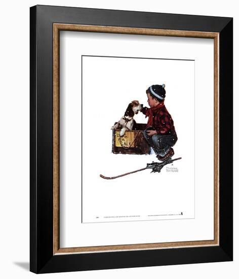 Boy Meets His Dog-Norman Rockwell-Framed Art Print