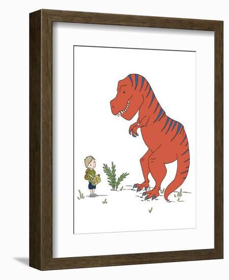 Boy Meets T Rex-Designs Sweet Melody-Framed Premium Giclee Print