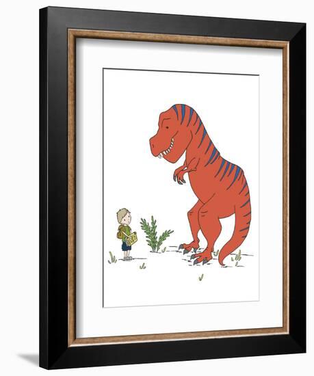 Boy Meets T Rex-Designs Sweet Melody-Framed Premium Giclee Print