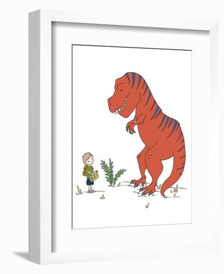 Boy Meets T Rex-Designs Sweet Melody-Framed Premium Giclee Print