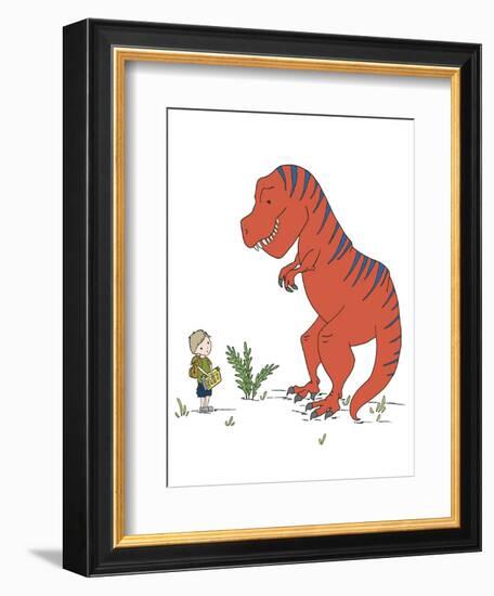 Boy Meets T Rex-Designs Sweet Melody-Framed Premium Giclee Print