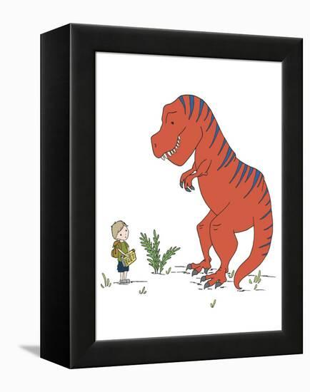 Boy Meets T Rex-Designs Sweet Melody-Framed Stretched Canvas