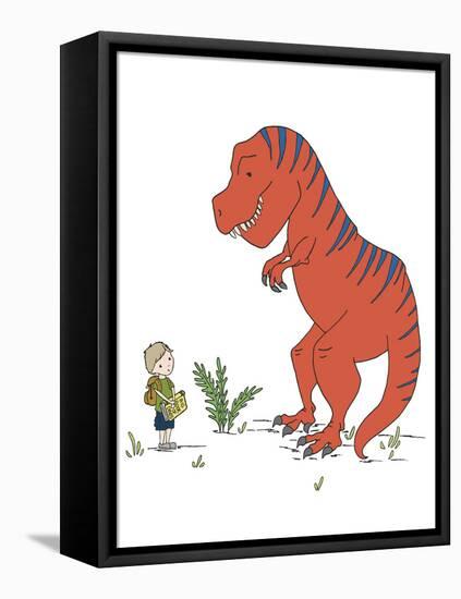 Boy Meets T Rex-Designs Sweet Melody-Framed Stretched Canvas