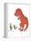 Boy Meets T Rex-Designs Sweet Melody-Framed Stretched Canvas