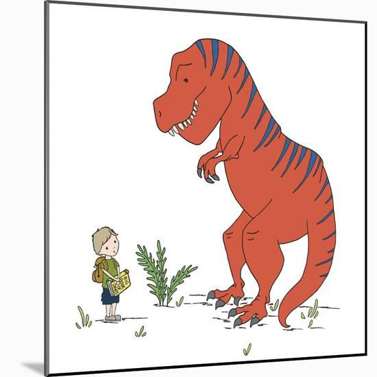 Boy Meets T Rex-Designs Sweet Melody-Mounted Art Print