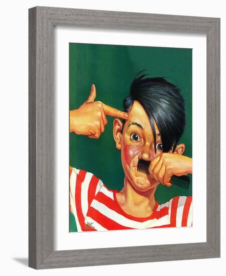 "Boy Mimicking Hitler," January 23, 1943-Mat Kauten-Framed Giclee Print