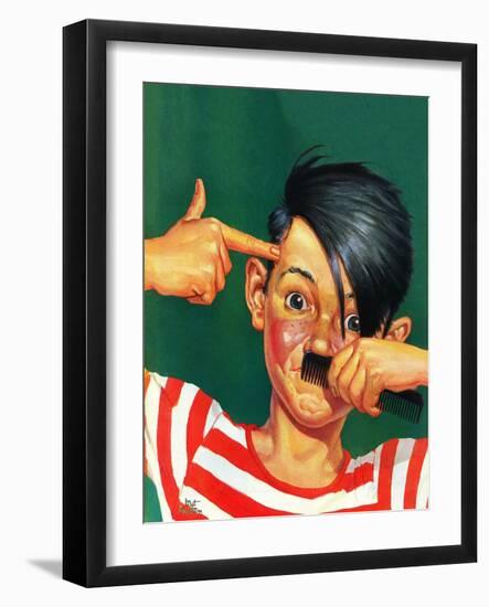 "Boy Mimicking Hitler," January 23, 1943-Mat Kauten-Framed Giclee Print