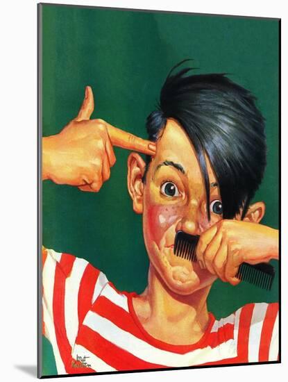 "Boy Mimicking Hitler," January 23, 1943-Mat Kauten-Mounted Giclee Print