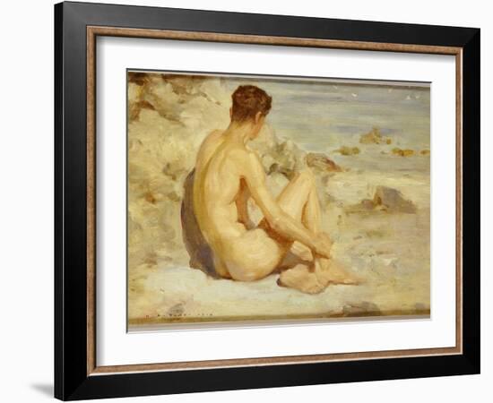 Boy on a Beach, 1912-Henry Scott Tuke-Framed Giclee Print