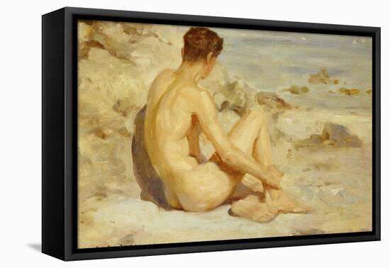 Boy on a Beach, 1912-Henry Scott Tuke-Framed Premier Image Canvas