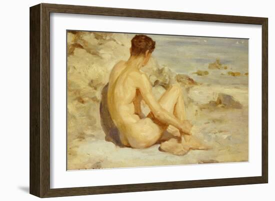 Boy on a Beach, 1912-Henry Scott Tuke-Framed Giclee Print