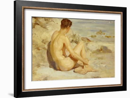 Boy on a Beach, 1912-Henry Scott Tuke-Framed Giclee Print