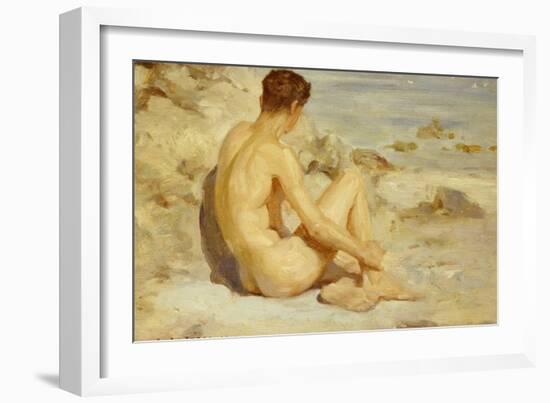 Boy on a Beach, 1912-Henry Scott Tuke-Framed Giclee Print