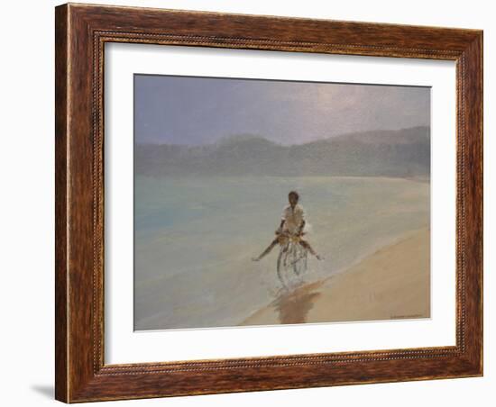 Boy on a Bike-Lincoln Seligman-Framed Giclee Print